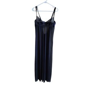 Adam and Eve Elegant Black Negligee Size L New